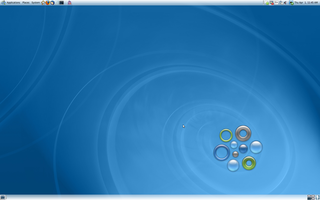 My empty OpenSolaris Desktop at work.